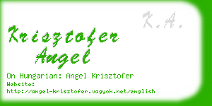 krisztofer angel business card